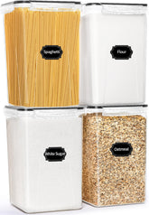 HKJ Chef 4-pack airtight containers with lids showing a leak-proof seal for freshness