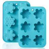 HKNMTT Snowflake mold with 6 shapes for elegant winter soaps and chocolates.