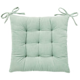 HLOVME corduroy chair cushion in forest green on a chair, cozy seating for chilly days