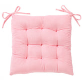 HLOVME corduroy chair cushion pink front view for cozy seating warmth