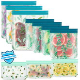 Hndnrxue 10-pack PEVA bags shown for organized kitchen storage and travel.