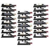 Hoctieon wall-mount wine rack display with eight bottles for space-saving storage