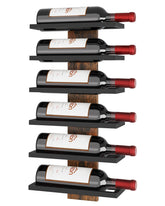Hoctieon 6-tier wall mount wine rack displays six bottles