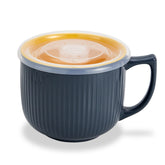 Hoilse 32oz ceramic soup bowl with handle showing large serving capacity