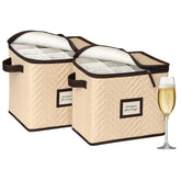 HOLDN STORAGE champagne flute storage box protecting 12 stemware pieces