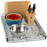 HOLDN’ STORAGE pull-out cabinet organizer with smooth slide for easy spice access.