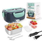 HOLDRUBY electric lunch box front view with carry handle for easy transport