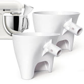 HolidayMap flour funnel top view for KSM150, mess-free pour into the mixer bowl.