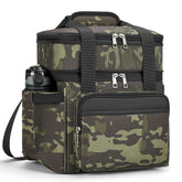 Holuxer insulated lunch bag with front leather-oxford pocket for premium daily carry.