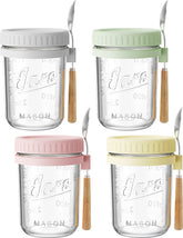 HomArtist 16oz overnight oats jar with lid showing clean, secure storage