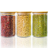 HomArtist 45oz glass jar with bamboo lid for pantry organization