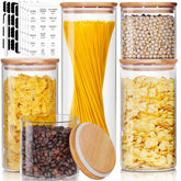 HomArtist 79oz glass jar with bamboo lid for easy pantry organization