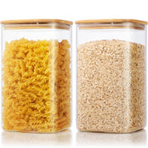 HomArtist extra-large square glass container with a 6-inch mouth for easy scooping.