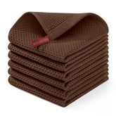Homaxy coffee dishcloth showing waffle weave for gentle cookware drying