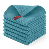 Homaxy waffle weave dishcloth shows soft texture for delicate cookware.