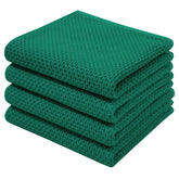 Homaxy dish towel close-up shows waffle weave and durable texture for everyday use.