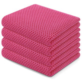 Homaxy hot pink waffle weave dish towel shows soft texture and strong absorbency.