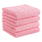 Homaxy pink checkered kitchen towel 13x28 inches, quick-drying and absorbent.