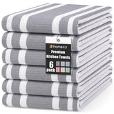 Homaxy premium kitchen towels with stripe and terry design ideal for versatile cleaning.