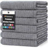 Homaxy premium kitchen towels in flat texture for versatile drying and wiping tasks.