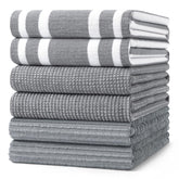 Homaxy premium kitchen towels pack with six towels for soft, durable drying.