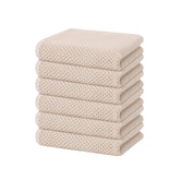 Homaxy waffle weave dish towels in soft beige for everyday kitchen use and absorbency