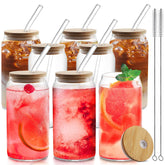 HOMBERKING 8-pack can-shaped glass cups for versatile entertaining