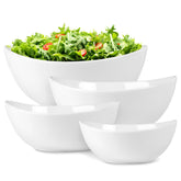 Home Beets 10oz white ceramic serving bowl for salads and sides.