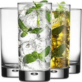 Home Essentials & Beyond highball glasses set, top view, ideal for stylish entertaining.