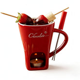 HOMEFISH chocolate fondue mug ceramic 130ml for quick melts at home