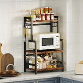 Homeiju kitchen spice rack top view showing ample jar storage and easy access.