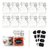 Homelike Style 12-pack glass jars with airtight lids for organized storage and freshness.
