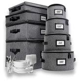 HOMELUX THEORY 8-piece china storage box protects dinnerware during storage.