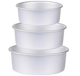HomeMall round 6-inch deep pan viewed from the side, durable aluminum bakeware.
