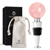 Homestia pink gemstone wine stopper with airtight seal for elegant serving