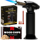 Homia Cocktail Smoker Kit Torch highlighting a smoky cocktail aroma enhancement for drinks.