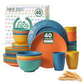 Homienly wheat straw dinner plate 10in, sturdy and lightweight for daily meals.