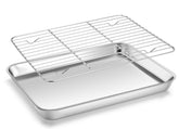 Homikit baking sheet with rack for even roasting and crispy edges.