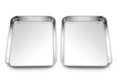 Homikit 9x7 inch baking sheet in stainless steel with even browning capability.