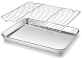 Homikit baking sheet with wire rack for even roasting and simple cleanup