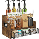 Homode coffee syrup rack front view keeps syrups accessible and organized