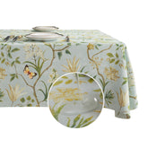 HOMOHEINI rectangle table cloth leaves pattern for outdoor dining and easy cleanup.