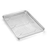 Homokit baking sheet with wire rack for even baking and better airflow.
