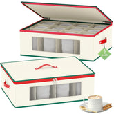 Homyfort mug storage box with 24 compartments for organized mugs