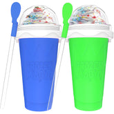 Honbuty slushie maker cup 2pcs set for quick frozen treats at home