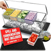 Honeyera chilled condiment server with ice chamber keeps sauces cool all day
