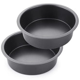 HONGBAKE 8inch deeper edge round cake pan for tall layered cakes.