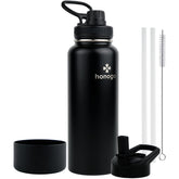 Honogo 40 oz bottle with vacuum insulation keeps drinks cold and fresh during workouts.