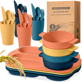 Honoson wheat straw divided plate for meals, lightweight and kid-friendly.
