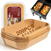 HONYAO air fryer liner rectangle fits Ninja dual-zone baskets for easier cleanup